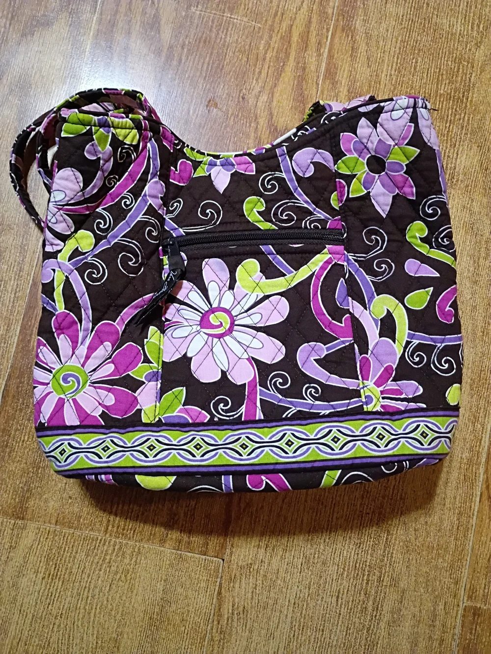 Vera Bradley Shoulder Bag  Floral Hipster Medium Bag With Matching Wallet